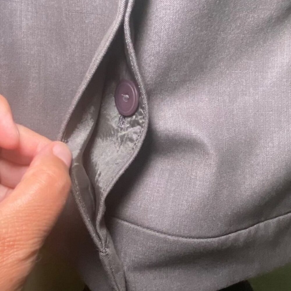 Jones New York Womens Gray Stretch Blazer Jacket Size 18 Careerwear Office - Picture 5 of 10